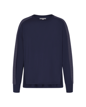 BlissWear Long Sleeve Top shown in Navy