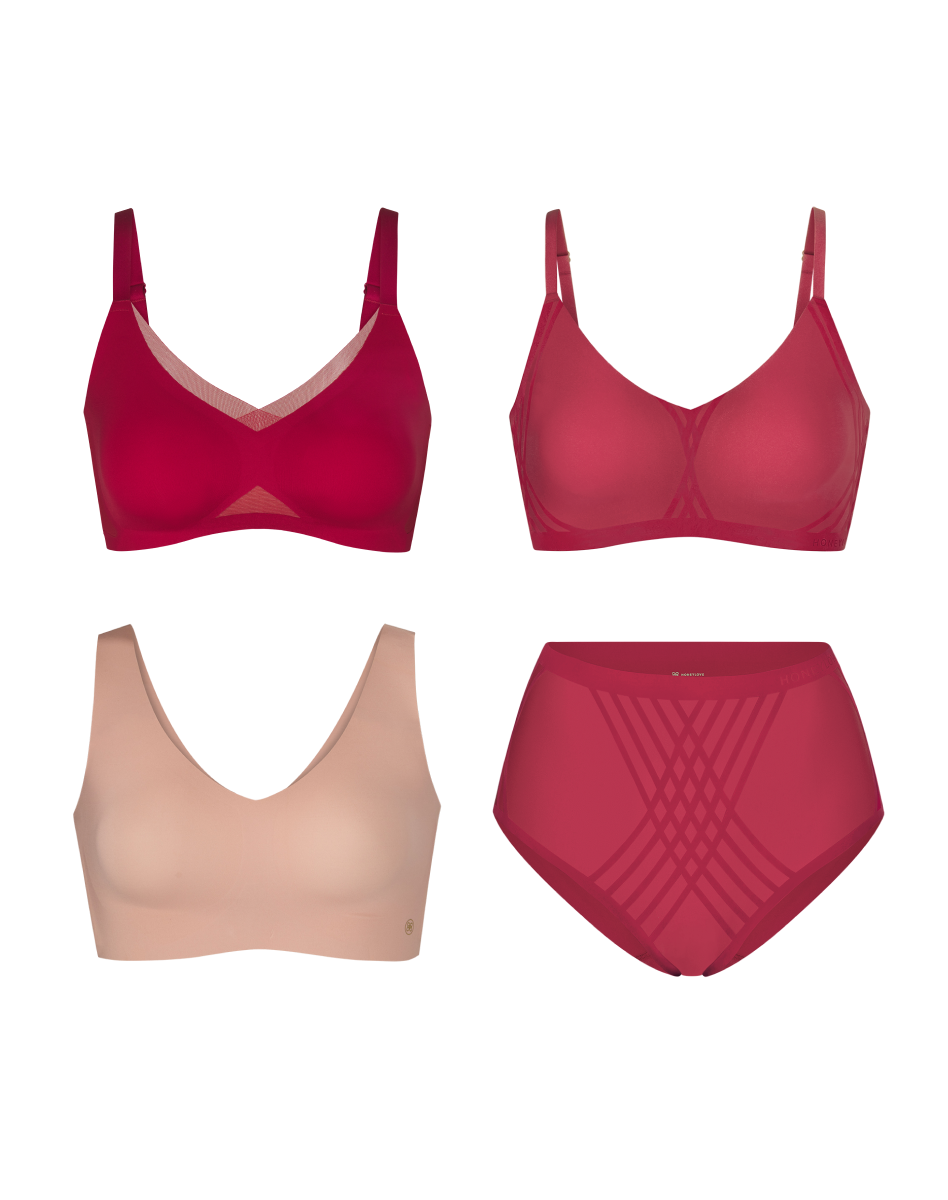 Buy 3, Get Undies Free Bundle in Ruby/Peony/Rose Tan/Peony