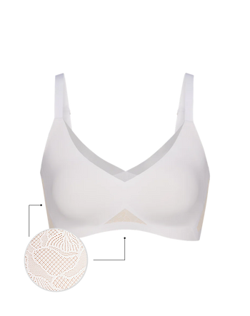 Lace CrossOver Bra shown in Astral