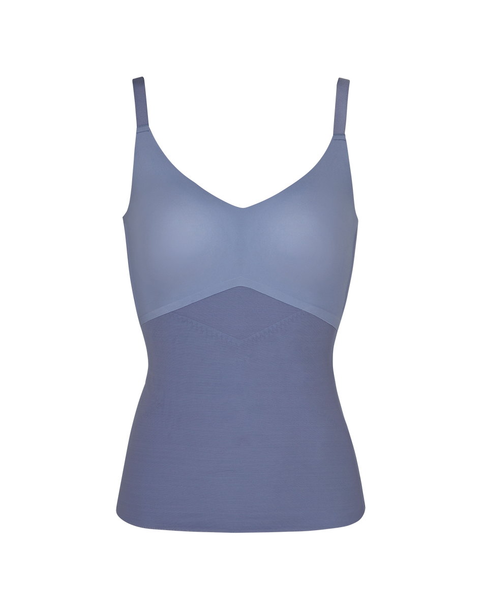 HONEYLOVE LiftWear Cami in Stonewashed Blue allover smoothing 1X shapewear