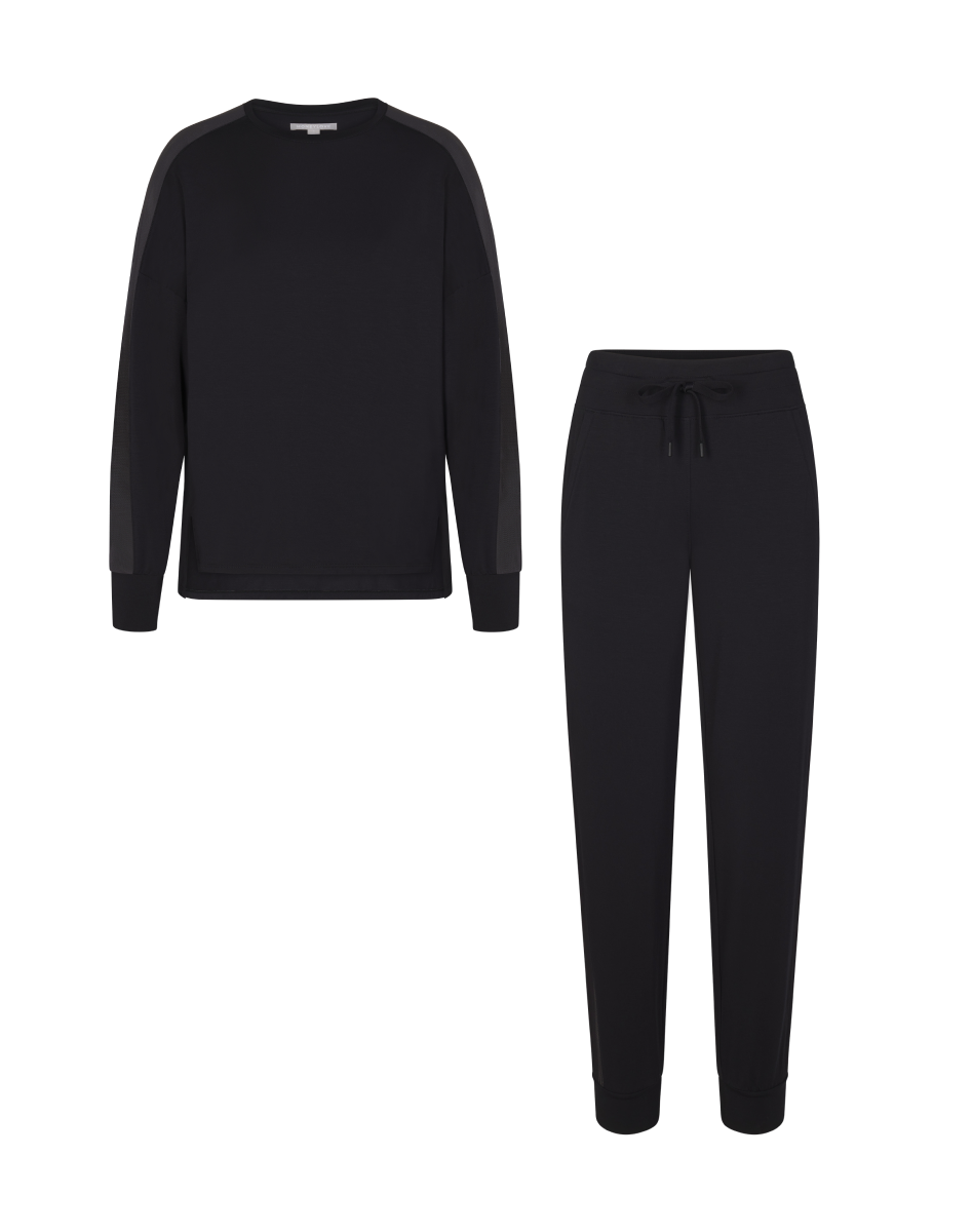 BlissWear Long Sleeve Top + Jogger Bundle in Midnight