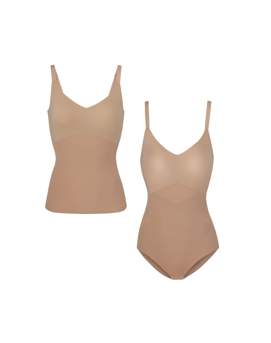 LiftWear Cami + Cami Bodysuit Bundle in Sand