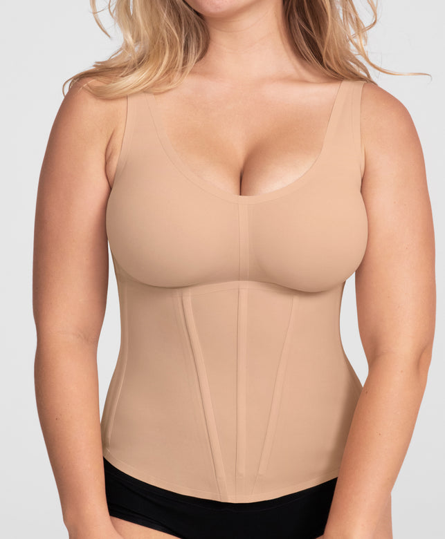 Boldness Tank - Rose Tan / 1X