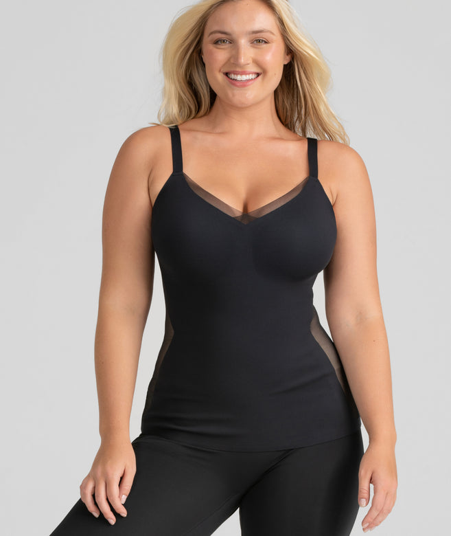 Honey Love Shapewear Top Womens Large Liftwear Black Tanktop Shaping  Slimming