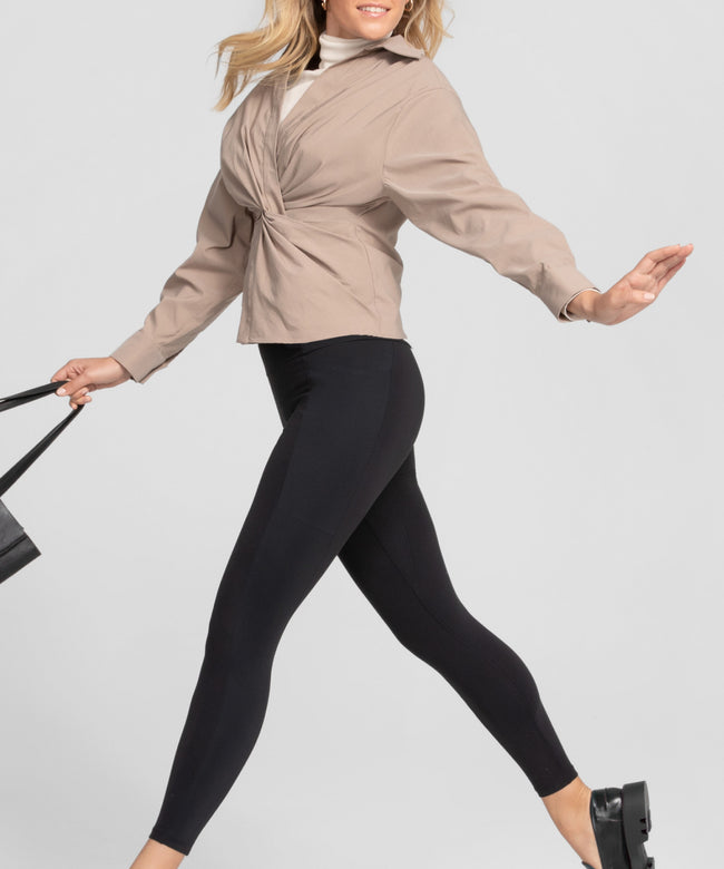 Women's Crossover V-waistband Leggings - A New Day™ Black : Target