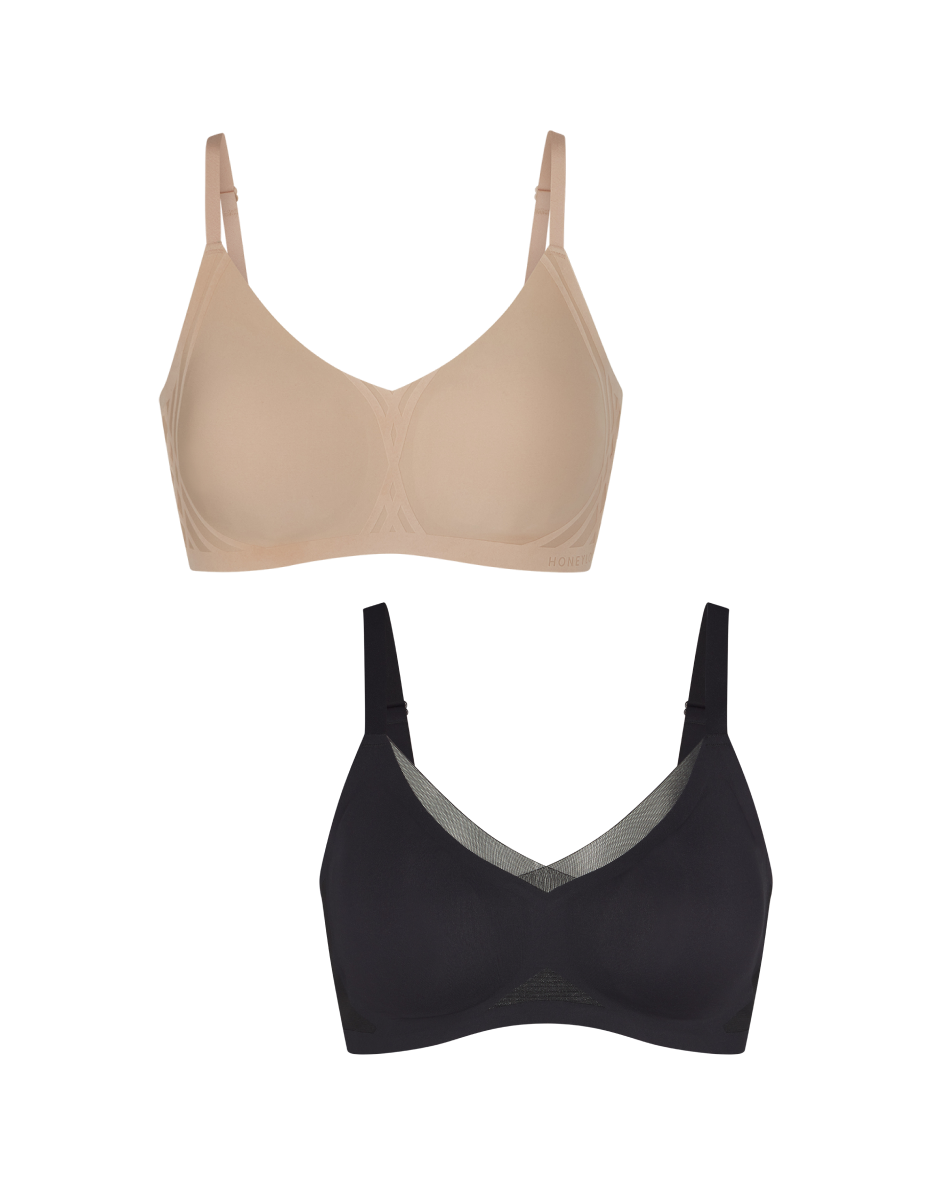 Silhouette Bra + CrossOver Bra Bundle in Sand/Vamp