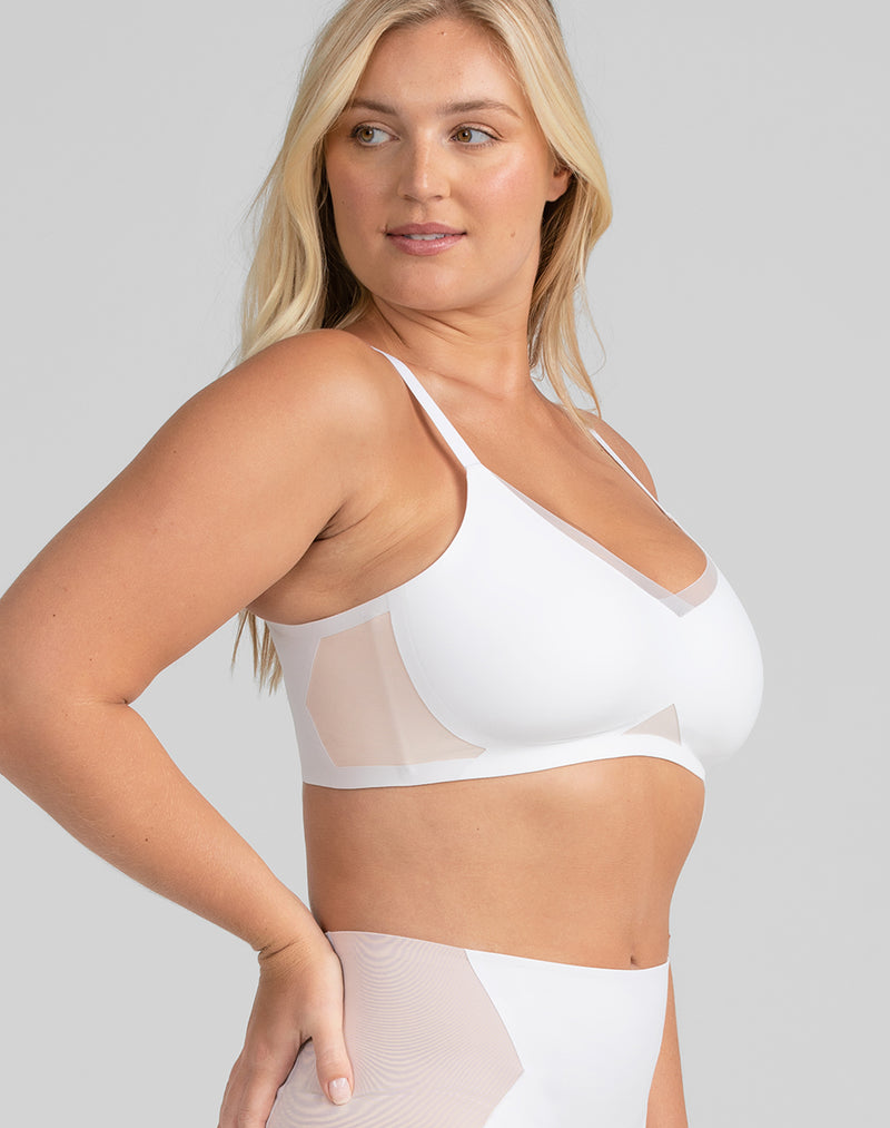 Honeylove - Introducing the NEW Crossover Bra! Peekaboo mesh, an