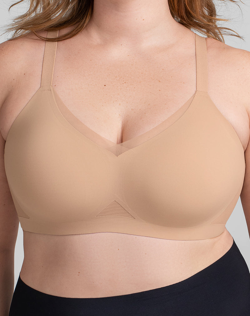 Honeylove CrossOver Wire Free Bra Colour Sand Size 3X