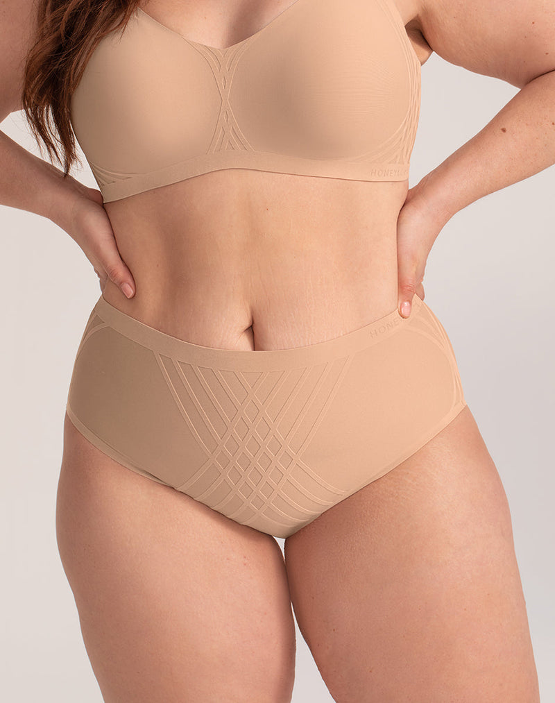 The reviews are in! Honeylove customers are buzzing about our newest  Silhouette Brief. Now available in bundles of 3. ⭐️ My new favorite  underwear!, By Honeylove