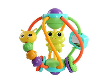 BRIGHT STARTS GREEN FROG BABY ACTIVITY SENSORY TEETHER RATTLE SOFT PLUSH  TOY 8