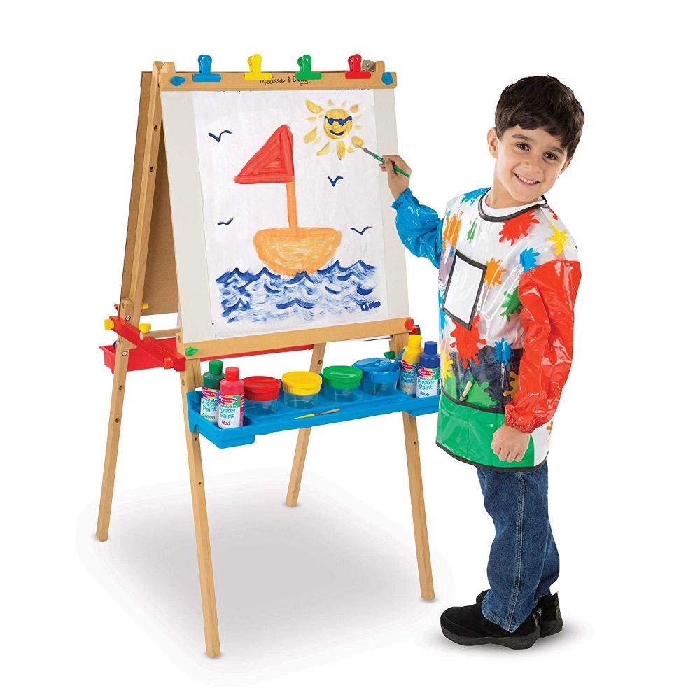 melissa & doug deluxe wooden standing art easel