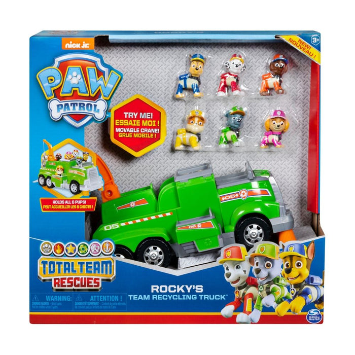 paw patrol rocky's team recycling truck