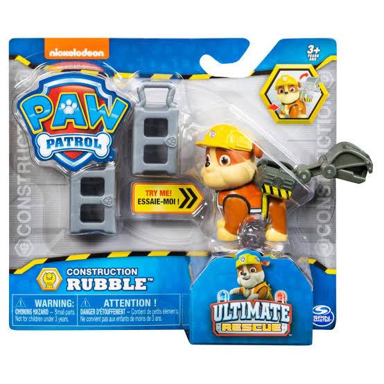 paw patrol ultimate rescue construction truck with lights