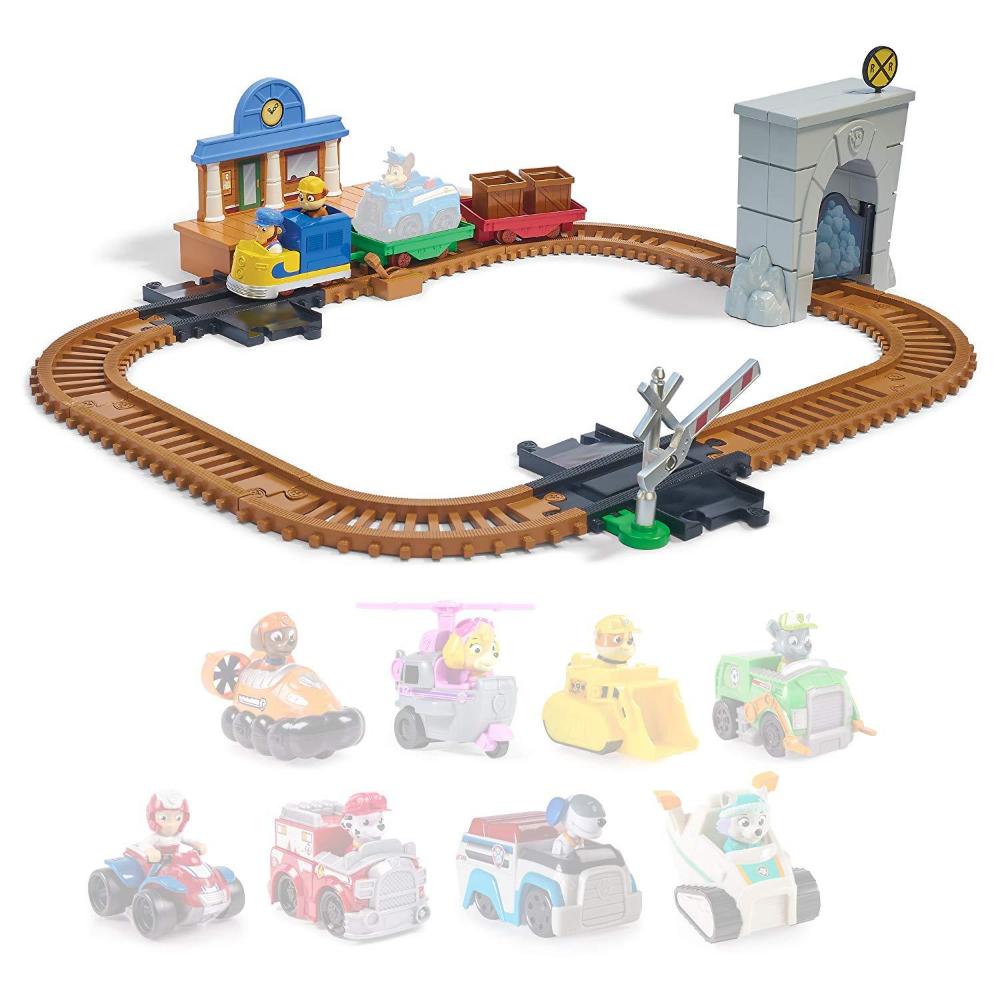 paw patrol train track and road