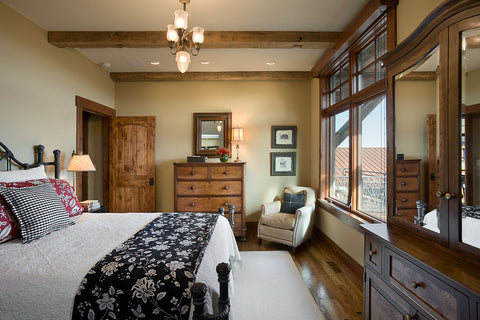 bedroom, kibler kirch design, montana living magazine, red lodge triple B ranch, Porth Architects, Andrew Porth, Roger Wade Photos