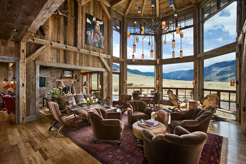 great room, fireplace, kibler kirch design, montana living magazine, red lodge triple B ranch, Porth Architects, Andrew Porth, Roger Wade Photos