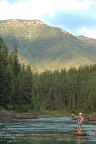 hanna reese flyfishing middle fork of the flathead river, montana living photo by david reese