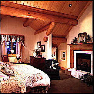 bedroom, log home kitchen, living in a log cabin in montana, montana living magazine, manlove interior designer