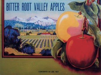 apple box label bitterroot valley apples montana living