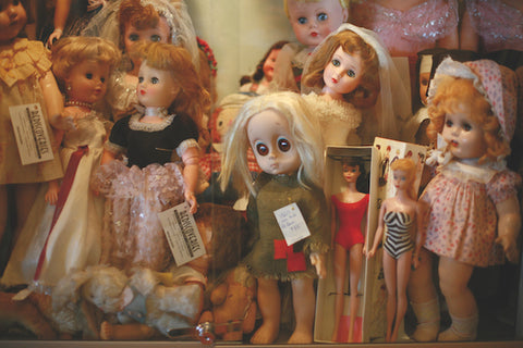 dolls, rediscoveries antique store in butte, montana, montana living, hanna reese, laira fonner photos, david reese