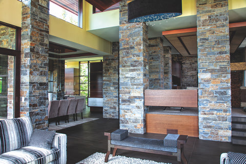 Lyndon Steinmetz Design, Montana Rockworks native stone, Montana's Finest Homes, native stone, Montana Living magazine, David Reese 