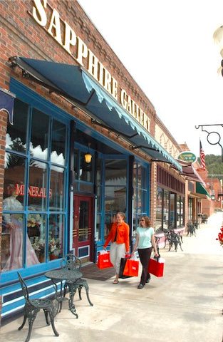 shopping in downtown philipsburg montana, sapphire gallery, montana living