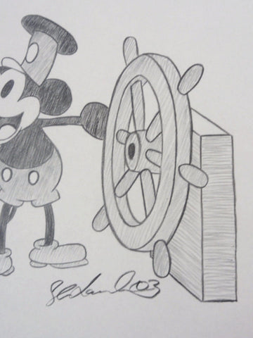 Disney Mickey Mouse Steamboat Willie 10 5 X12 5 Colored Pencil