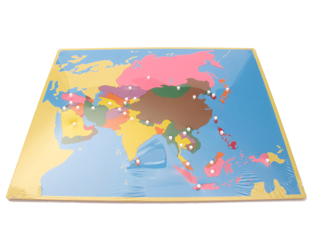 PinkMontesori Puzzle Map  Asia - Pink Montessori Montessori Material for sale @ pinkmontessori.com