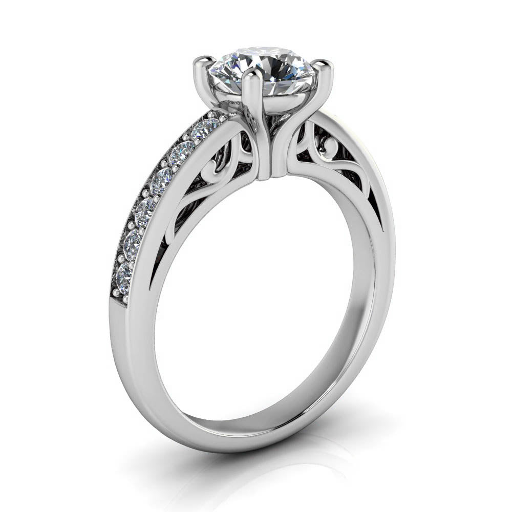 Moissanite Engagement Ring Diamond Setting - Camila – Moissanite Rings