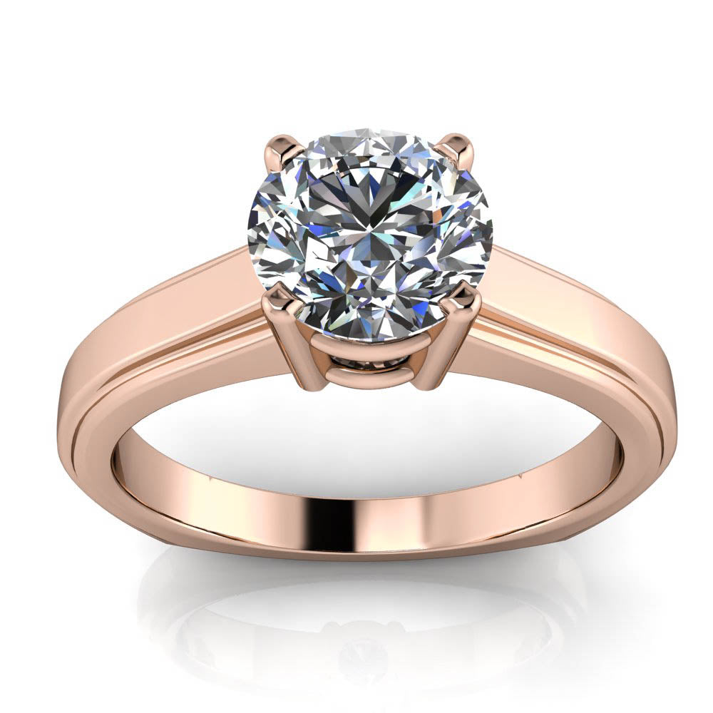 One Carat Solitaire Engagement Ring - Paula – Moissanite Rings