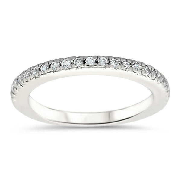 Thin Diamond Wedding Band - Veep Band – Moissanite Rings