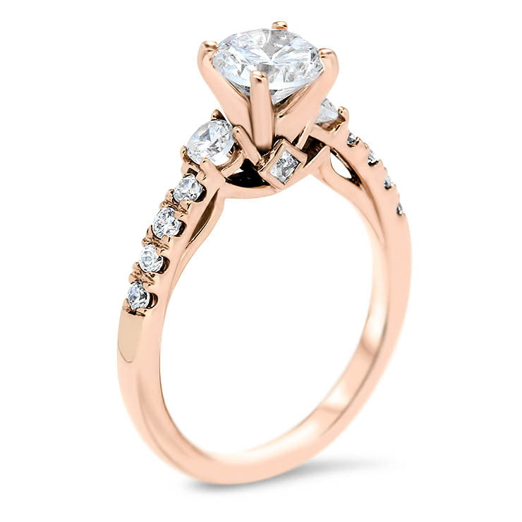 Diamond Accented Forever One Engagement Ring -  Carmella