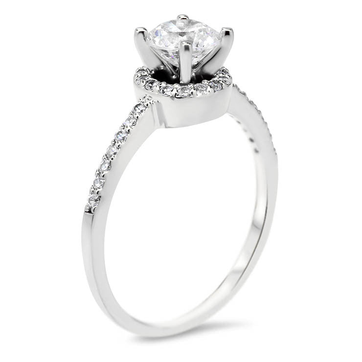 one diamond engagement ring