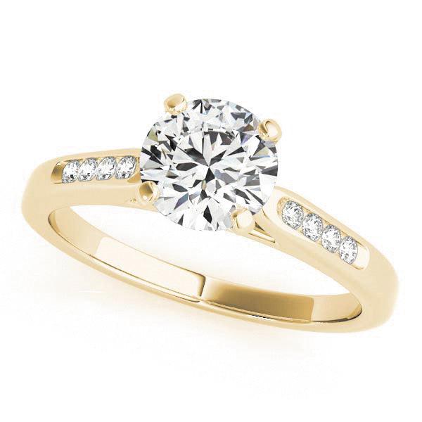 Channel Set Diamond Engagement Ring Moissanite Center - Chloe ...
