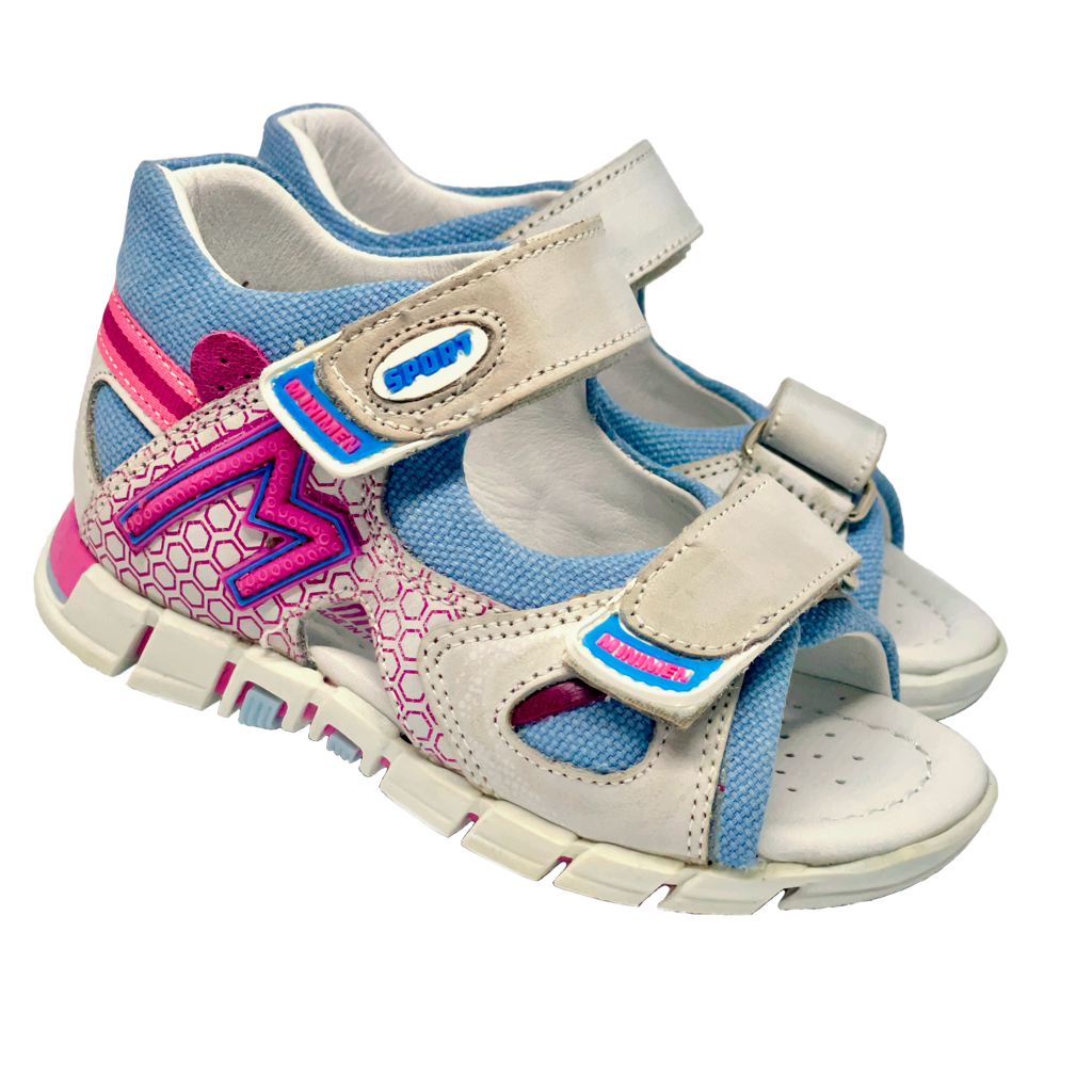 Supportive Sandals Minimen Blue-Pink | Arch and Ankle Support – Ortho ...