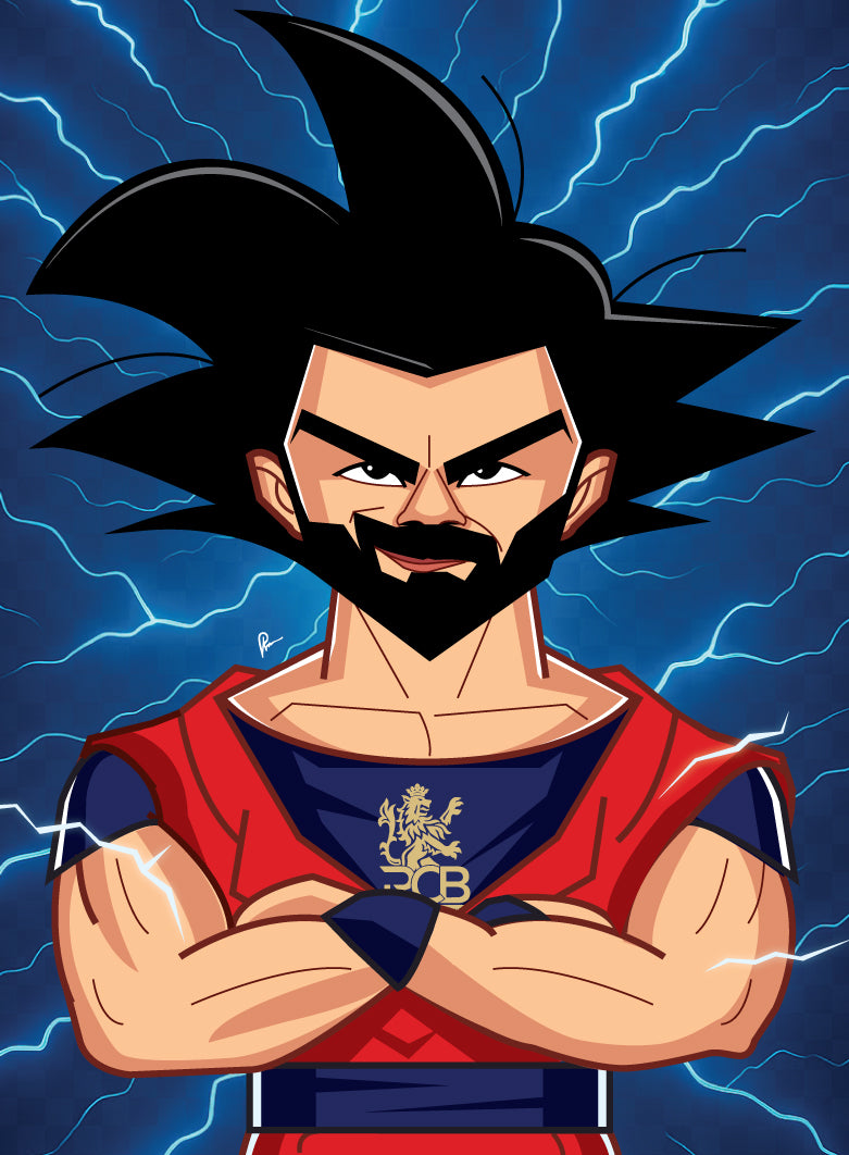 Dragon Kohli – When Cricket Goes Super Saiyan-Large Print