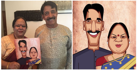 Caricature Artist India, Prasad Bhat, Graphicurry, Vector Art, Personalized Caricature, Classic Mugshot by Prasad Bhat, Personalized gifts
