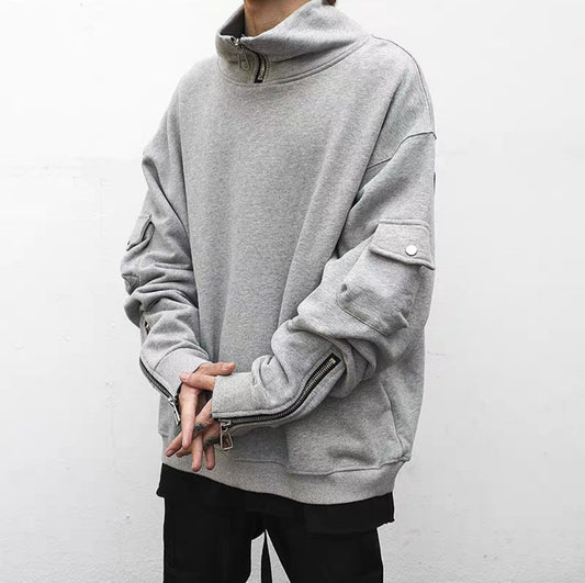 Men Oversized Reverse Stitching Drop Shoulder Pullover Sweatshirt – Ofelya  Boutique