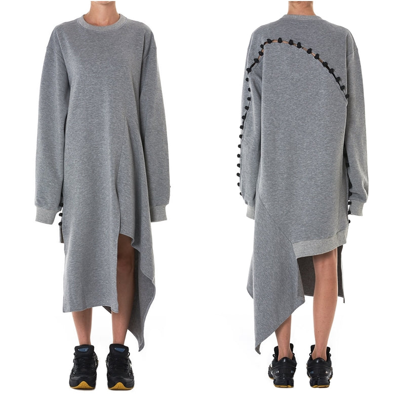 oversized grey jumper dress