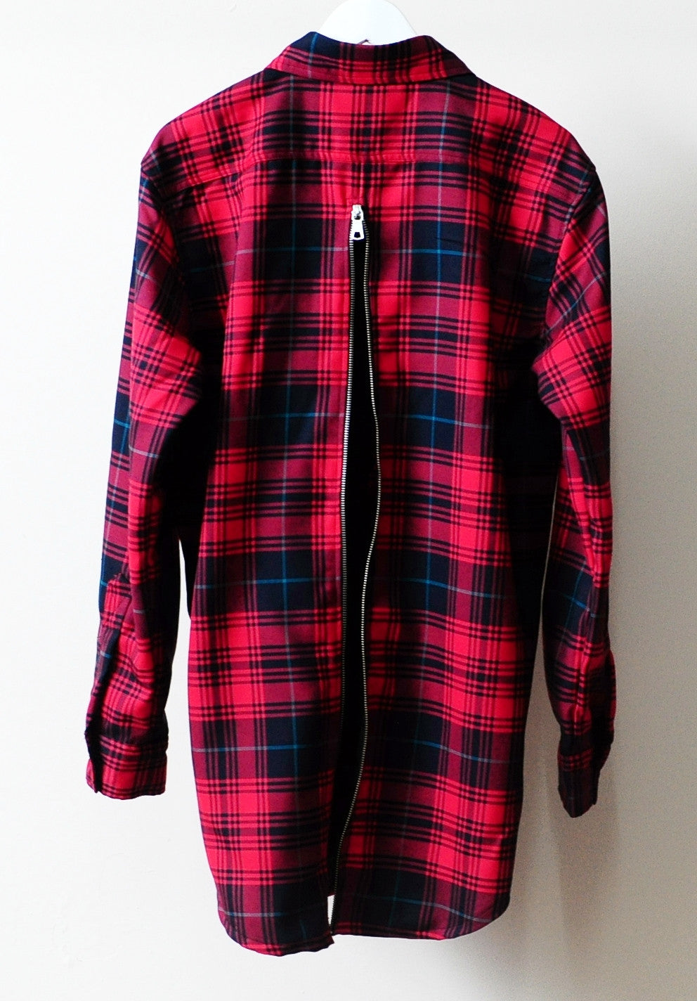 blue & red flannel check shirt