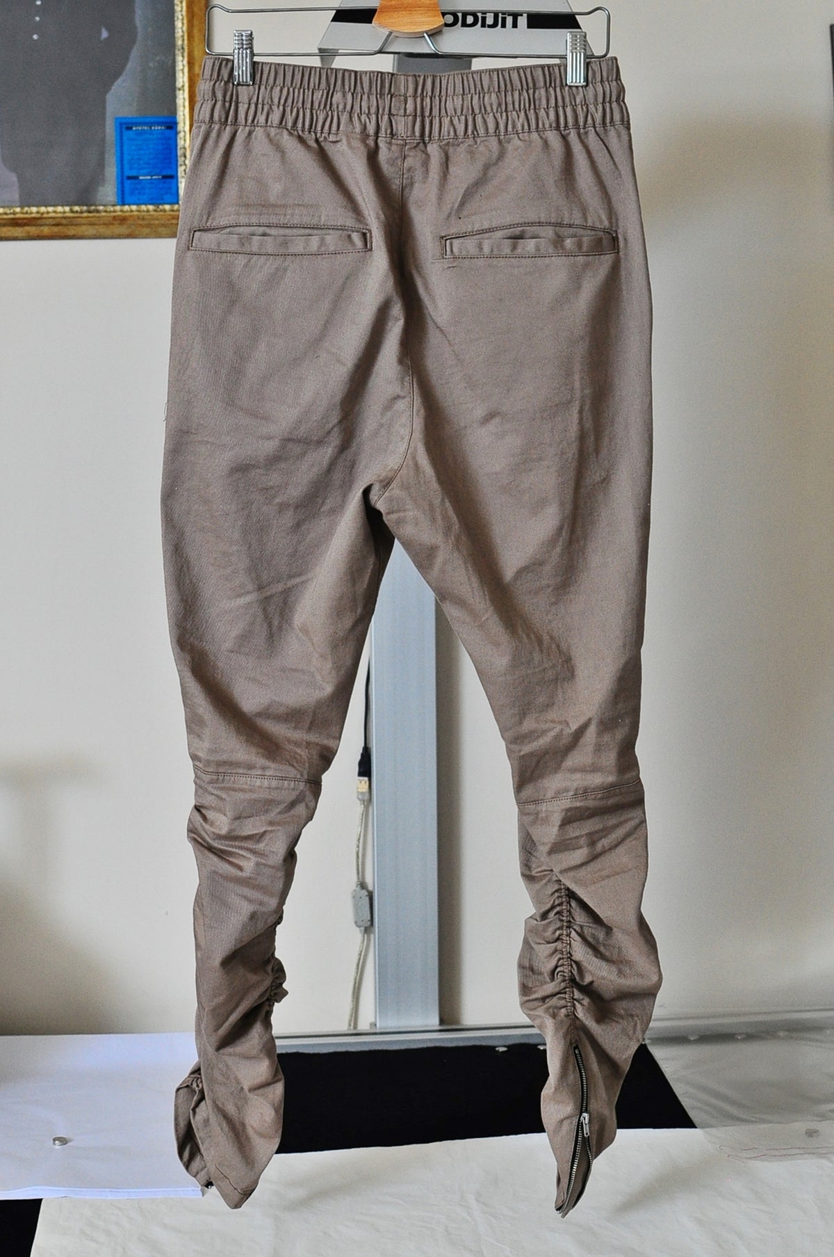 jogger pants with zipper at the bottom