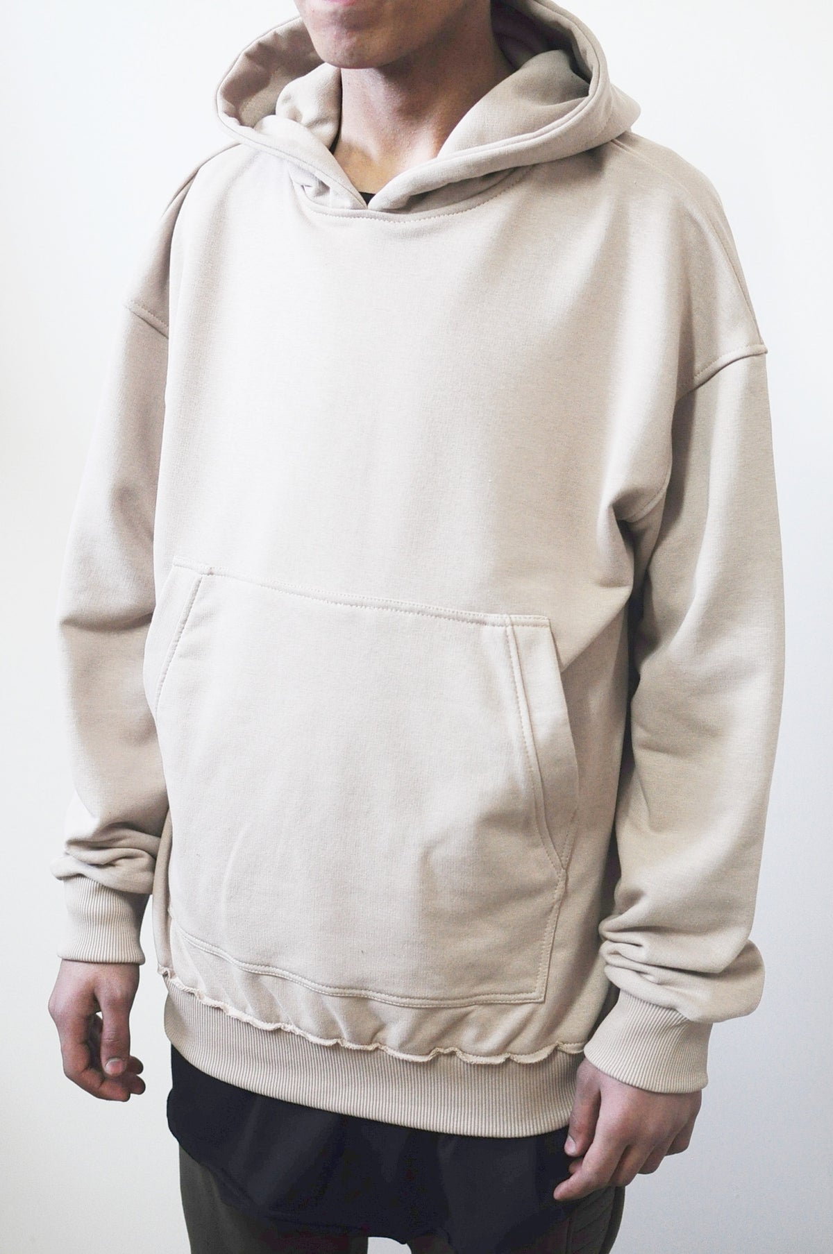 80 's Pullover Hoodie / Oversized Fit / Dropped Shoulder / Rear Neck B ...