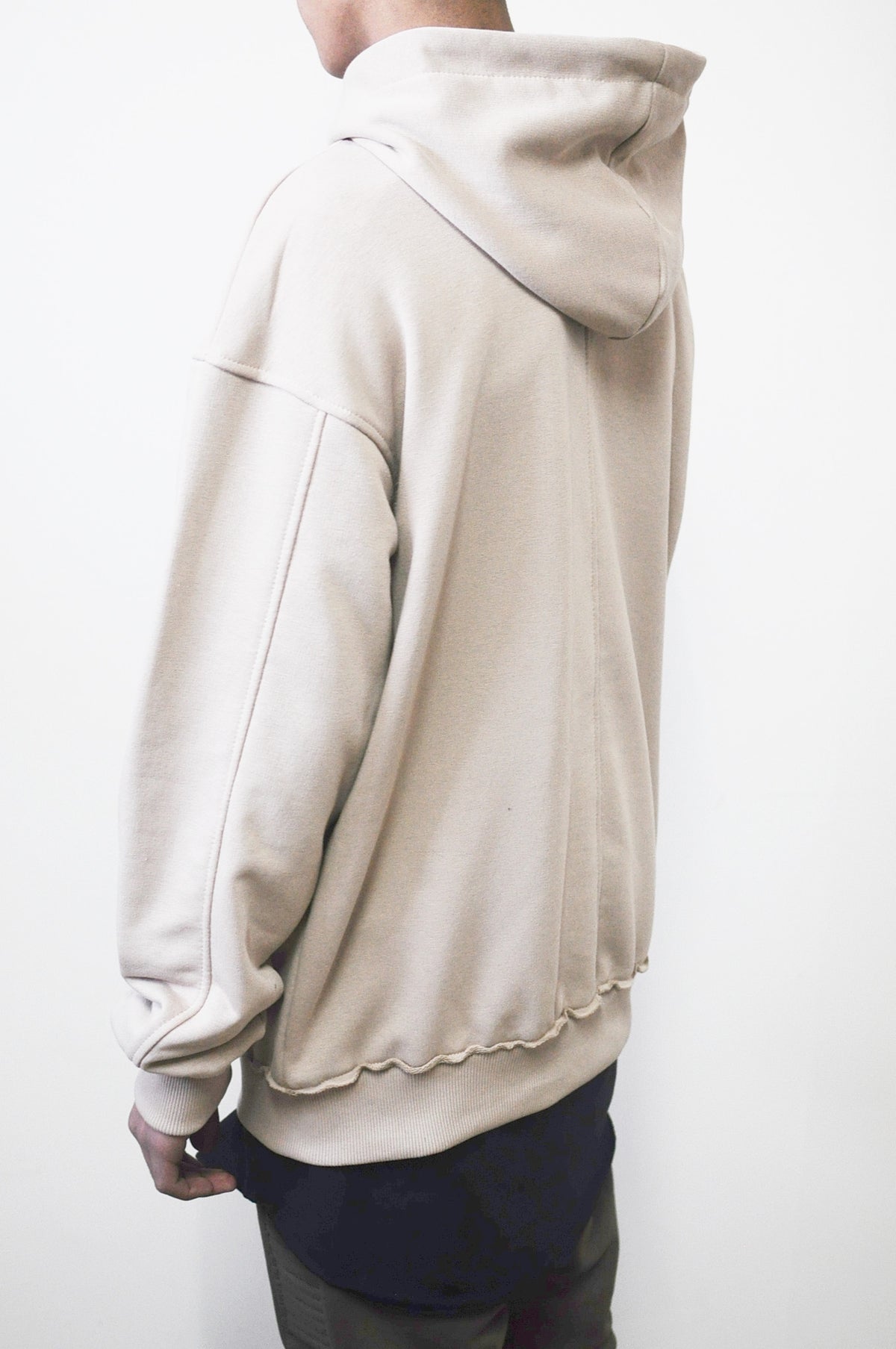 80 's Pullover Hoodie / Oversized Fit / Dropped Shoulder / Rear Neck B ...