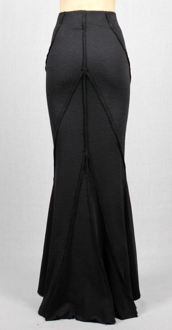 Wool Fishtail Skirt High-Waisted Japanese Long Skirt – Ofelya Boutique