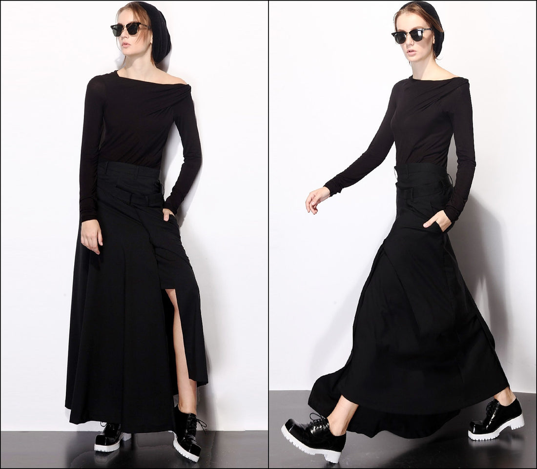 Asymmetric Cut Stretch Cotton Large Package Hip Skirt High-End Japanes ...