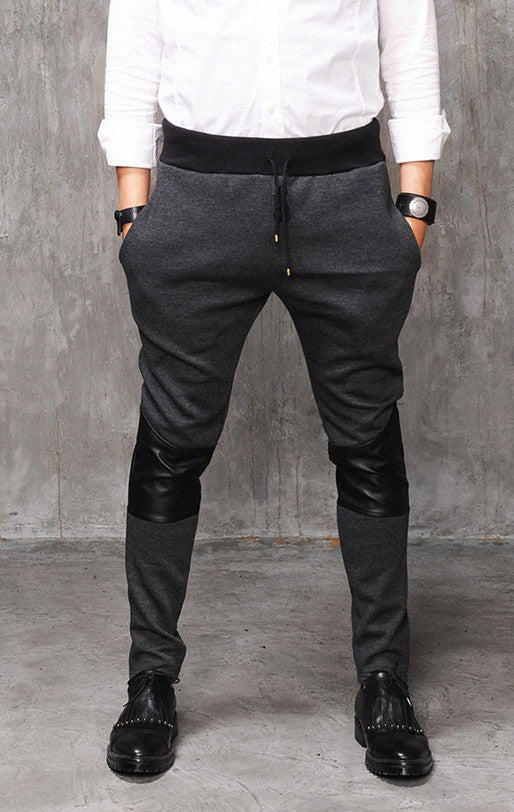 This To That // Faux Leather Knee Patch Pants - oddball era