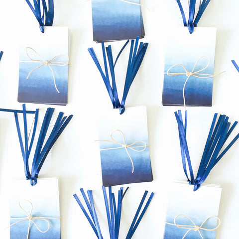 Kirsty Gadd Textiles - Blue Ombre Handmade Eco Gift Tag