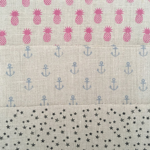 Kirsty Gadd Textiles New Fabric Prints - anchor pineapple and star