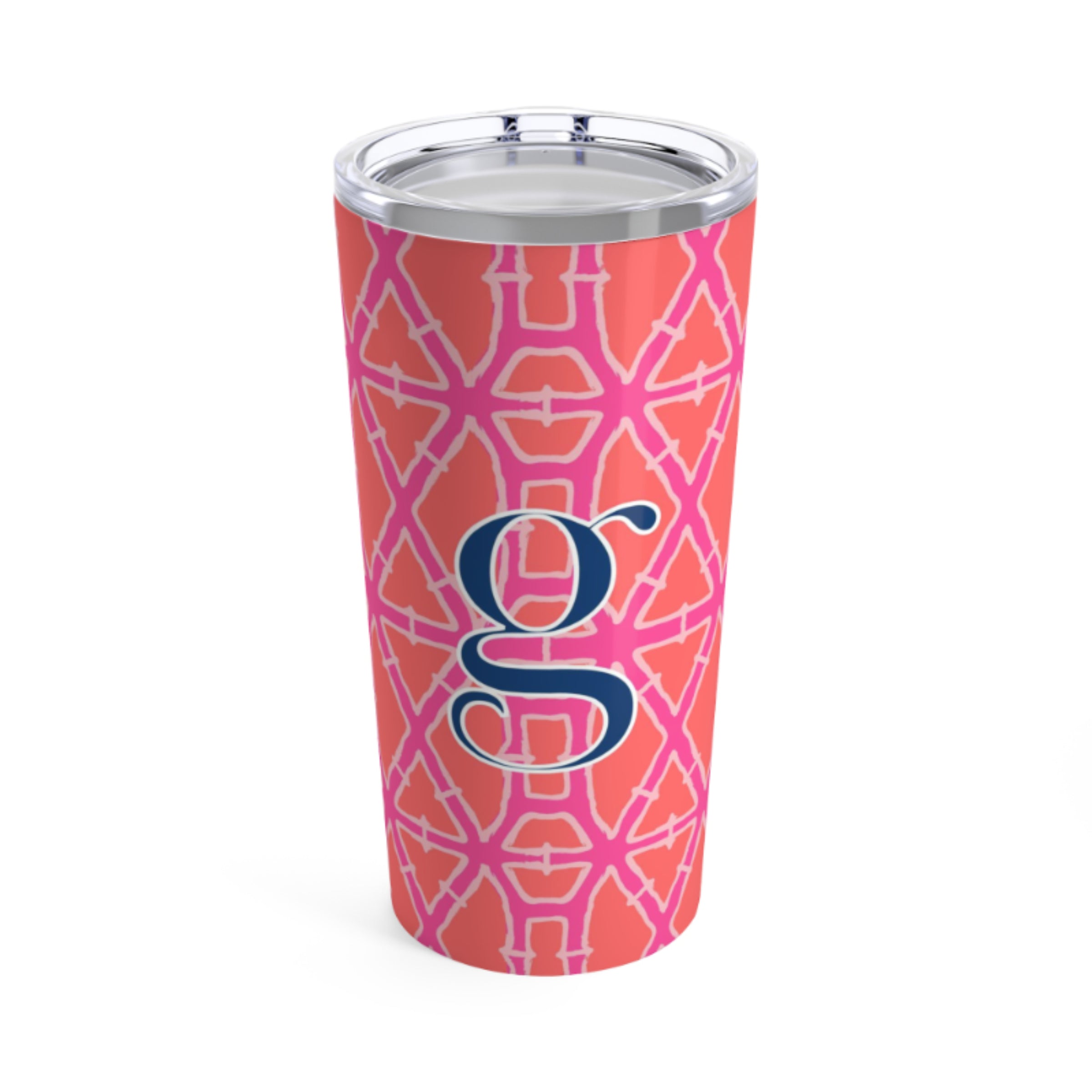 Pink and Orange Tumbler - Bamboo | Pink 20 Oz Tumbler – CB Studio