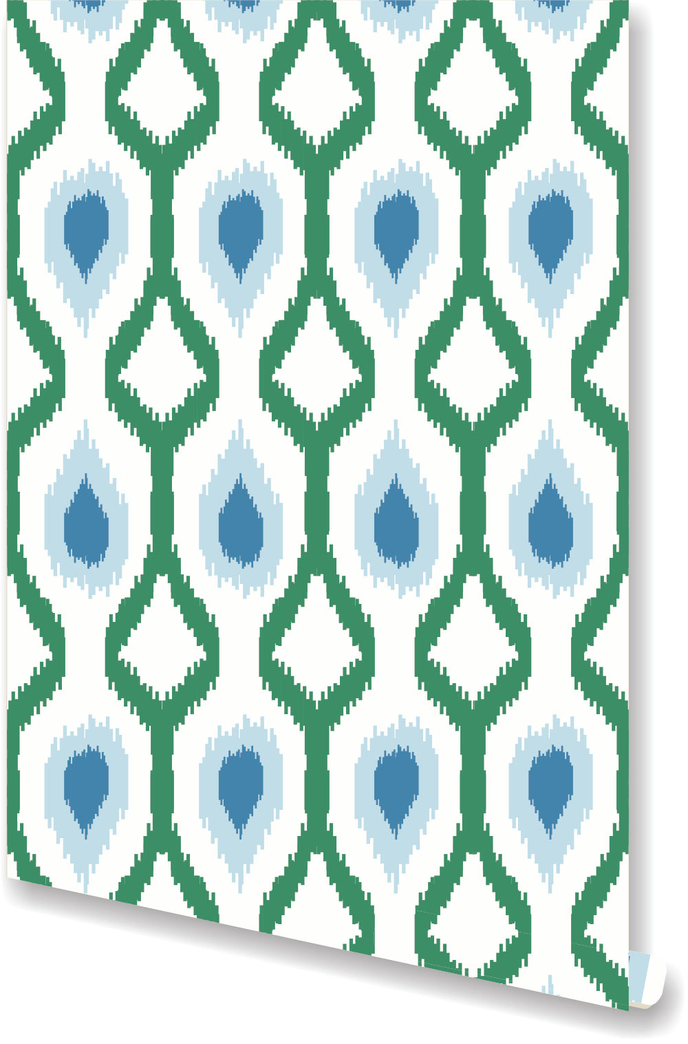 Ikat Bokhara by G P  J Baker  Emerald  Wallpaper  Wallpaper Direct